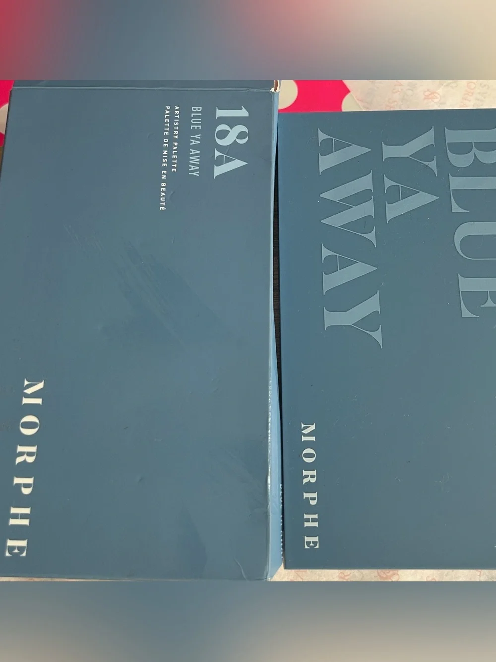 Morphe 18A Blue Away Palette with Blue and Gray Tones